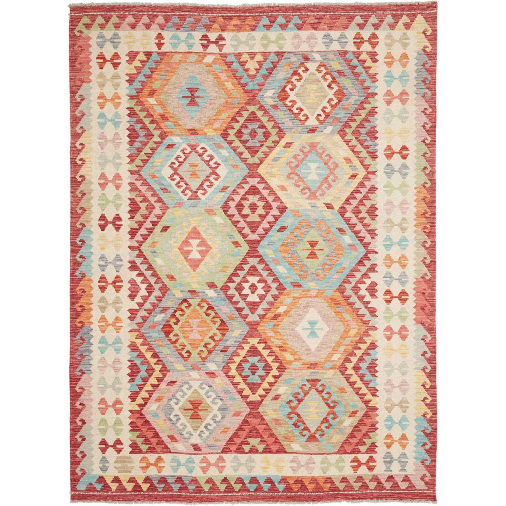 Tappeto Kilim Afghanistan marrone giallo 175x238