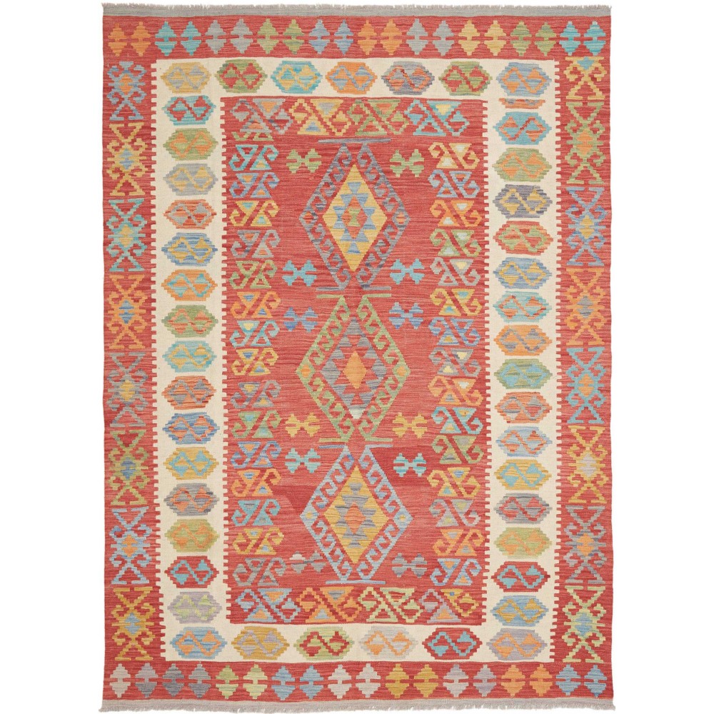 Tappeto Kilim Afghanistan marrone rosso 178x243