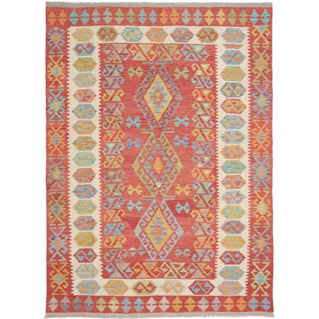 Tappeto Kilim Afghanistan marrone rosso 178x243