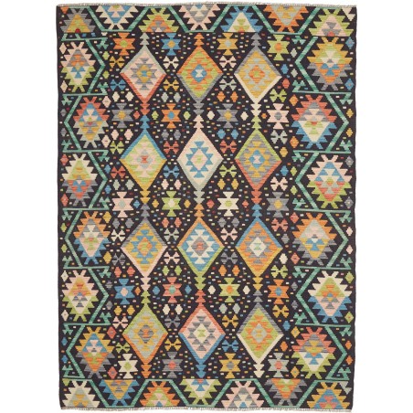 Tappeto Kilim Afghanistan grigio azzurro 175x237