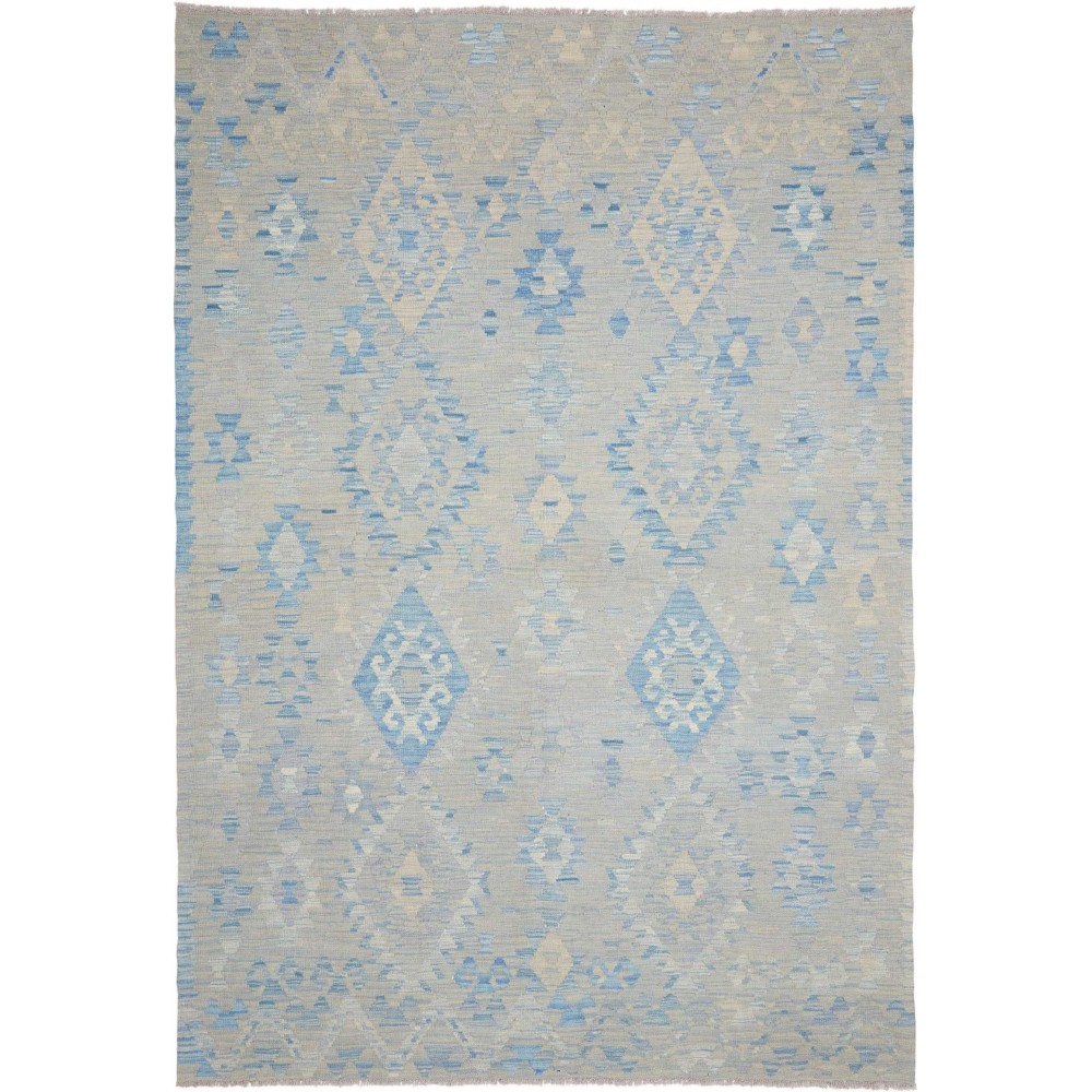 Tappeto Kilim Afghanistan azzurro beige 175x257