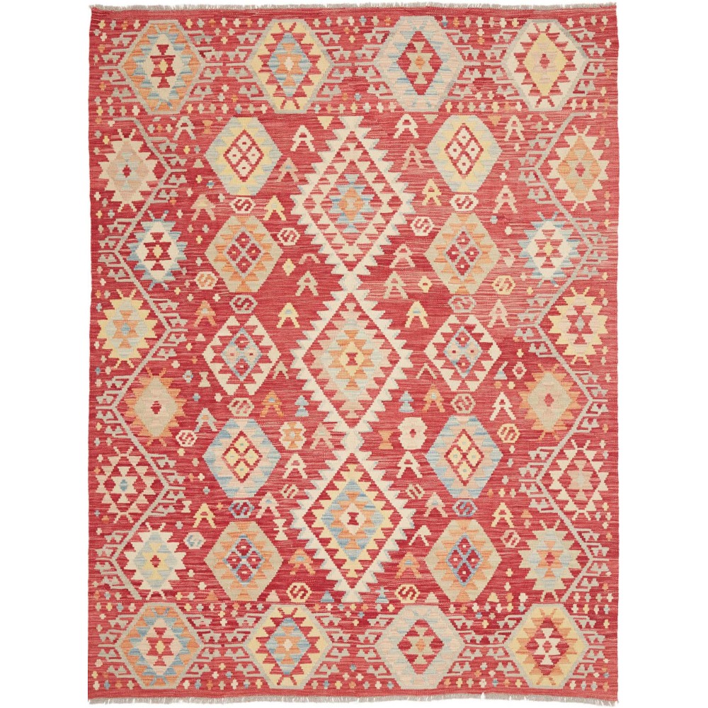 Tappeto Kilim Afghanistan marrone rosso 181x239