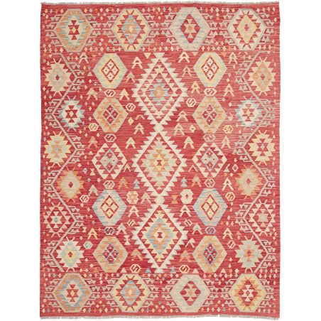 Tappeto Kilim Afghanistan marrone rosso 181x239