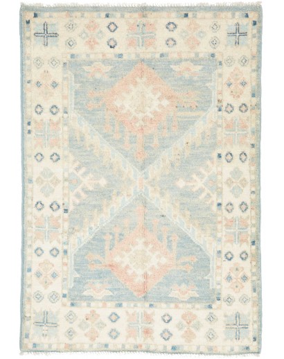 Tappeto Kazak Afghanistan bianco 63x92