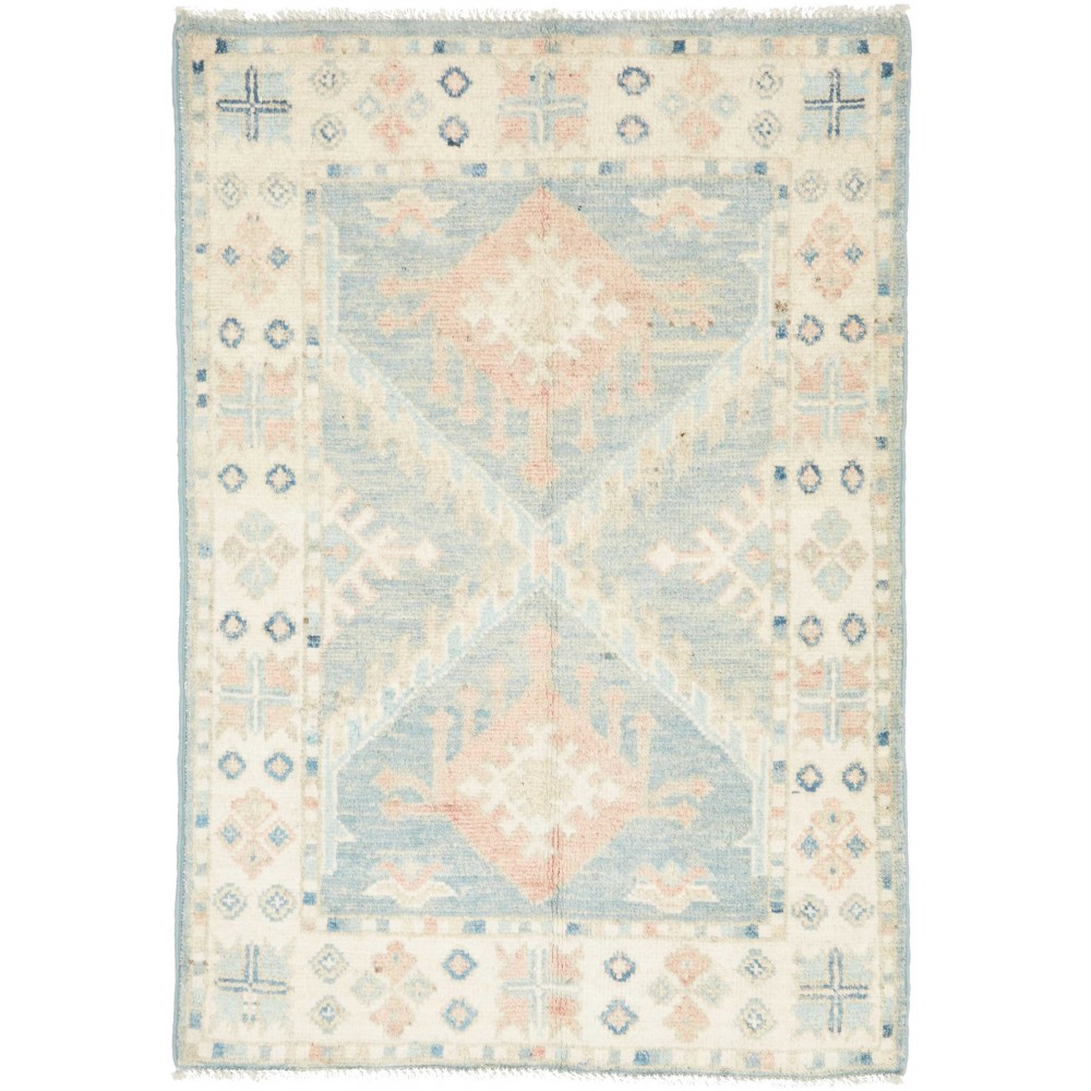 Tappeto Kazak Afghanistan bianco 63x92