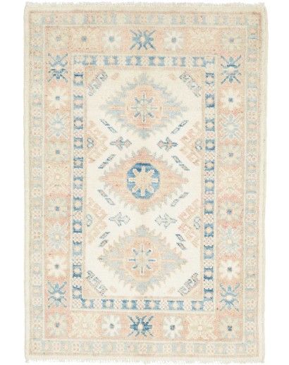 Tappeto Kazak Afghanistan bianco 62x92