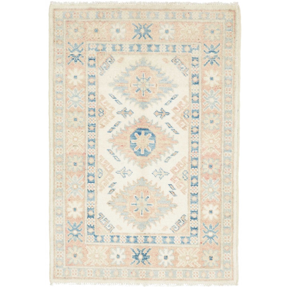 Tappeto Kazak Afghanistan bianco 62x92