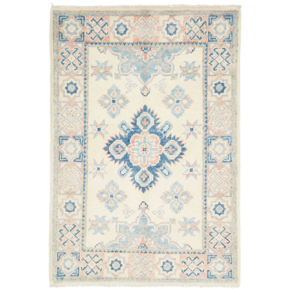 Tappeto Kazak Afghanistan bianco 62x90