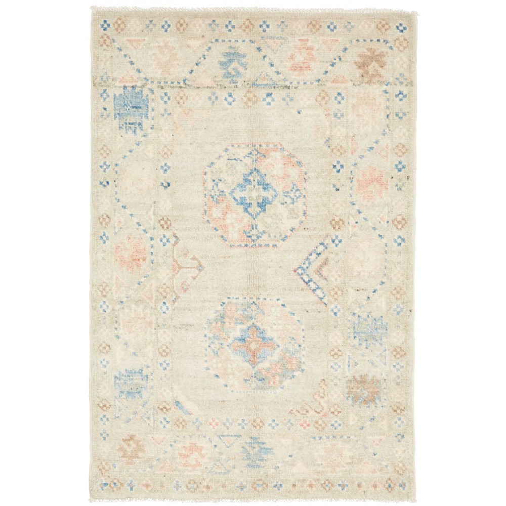 Tappeto Kazak Afghanistan bianco 61x92