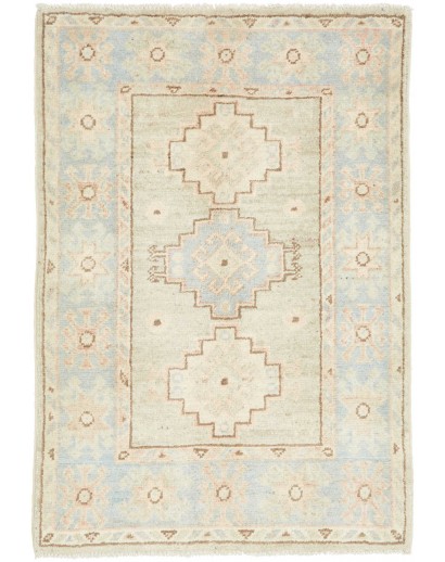 Tappeto Kazak Afghanistan bianco 64x92