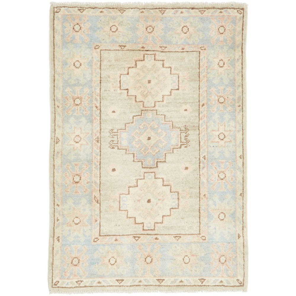Tappeto Kazak Afghanistan bianco 64x92