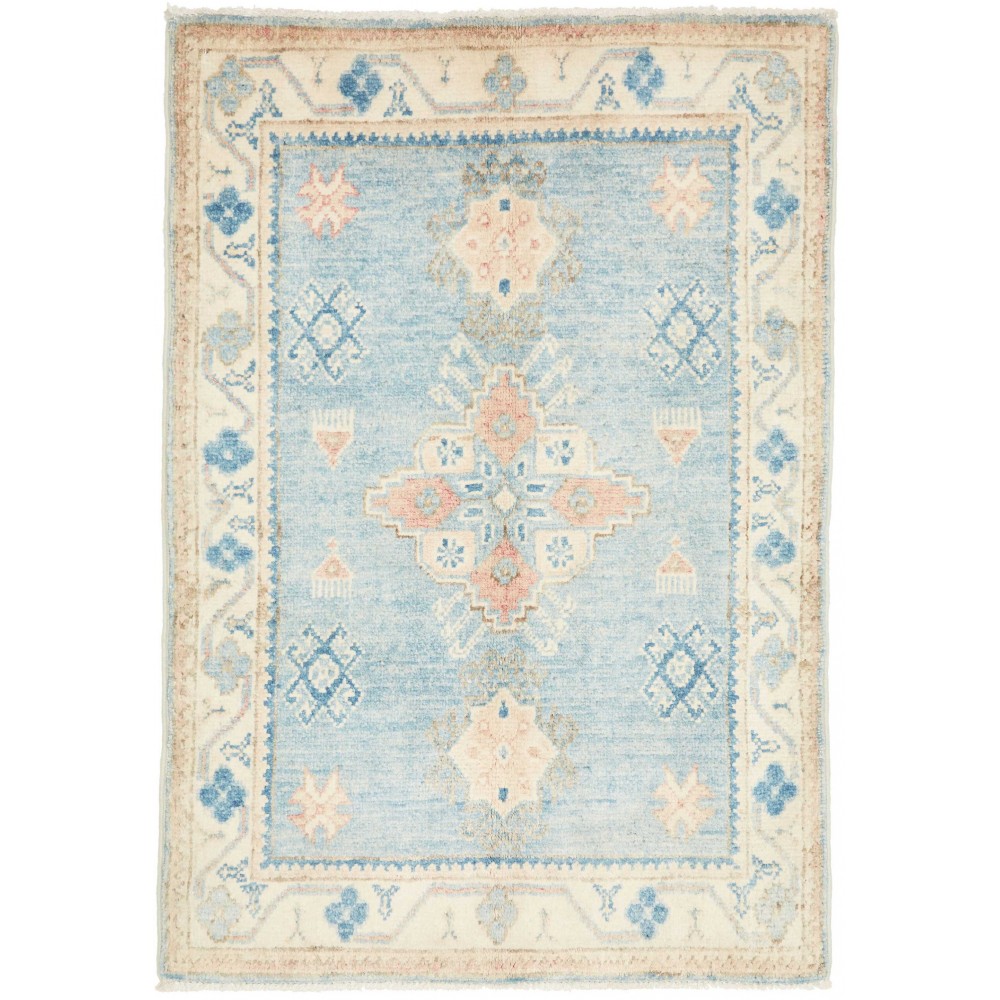 Tappeto Kazak Afghanistan bianco 63x91