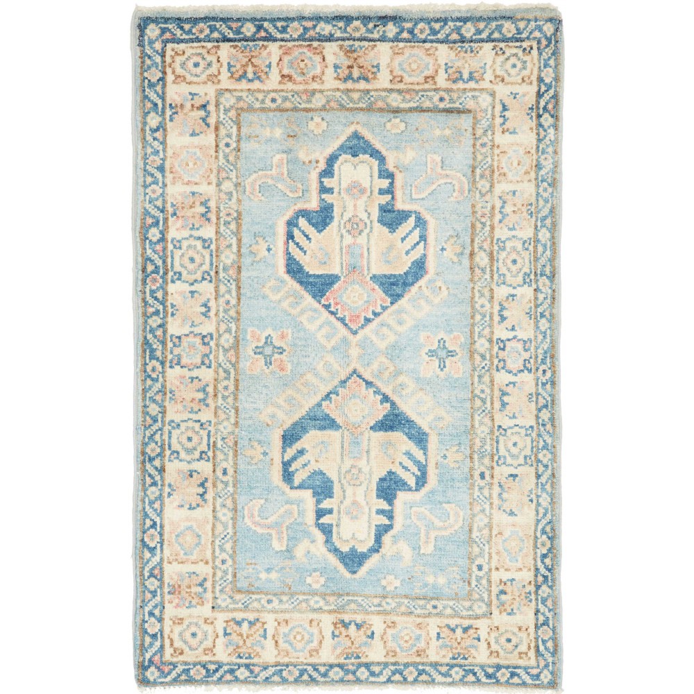 Tappeto Kazak Afghanistan bianco 61x96
