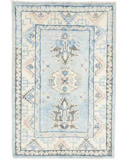 Tappeto Kazak Afghanistan bianco grigio 60x90