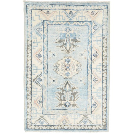Tappeto Kazak Afghanistan bianco grigio 60x90