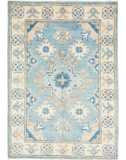 Tappeto Kazak Afghanistan bianco grigio 63x90