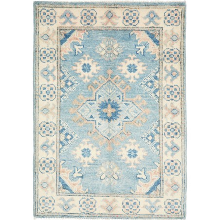 Tappeto Kazak Afghanistan bianco grigio 63x90