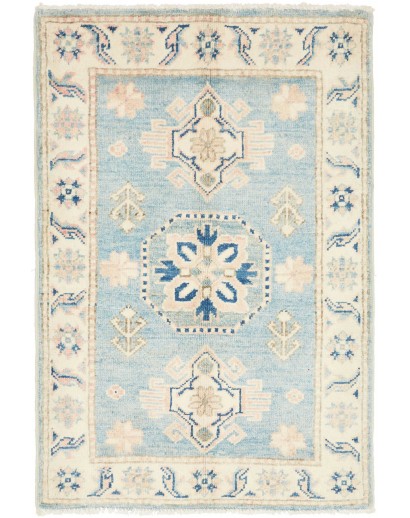 Tappeto Kazak Afghanistan bianco grigio 59x85