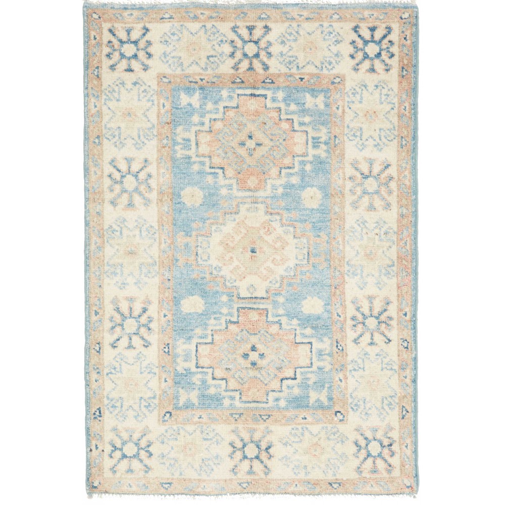 Tappeto Kazak Afghanistan bianco 59x87