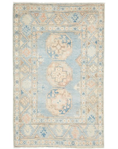 Tappeto Kazak Afghanistan bianco marrone 86x138