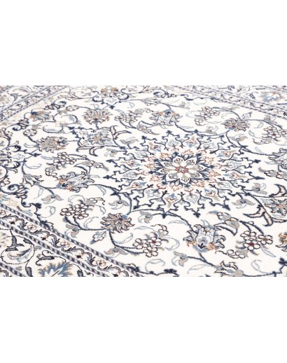 Tappeto Nain Kashmar Persia beige azzurro 168x238