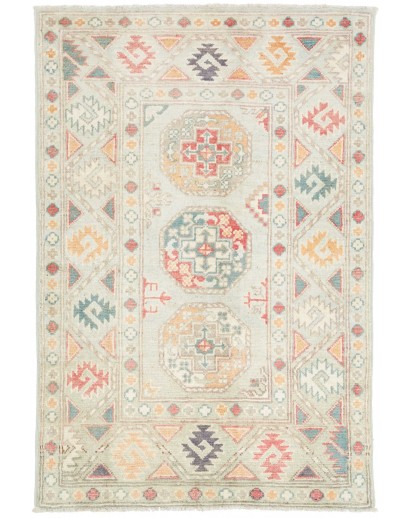 Tappeto Kazak Afghanistan bianco 81x120