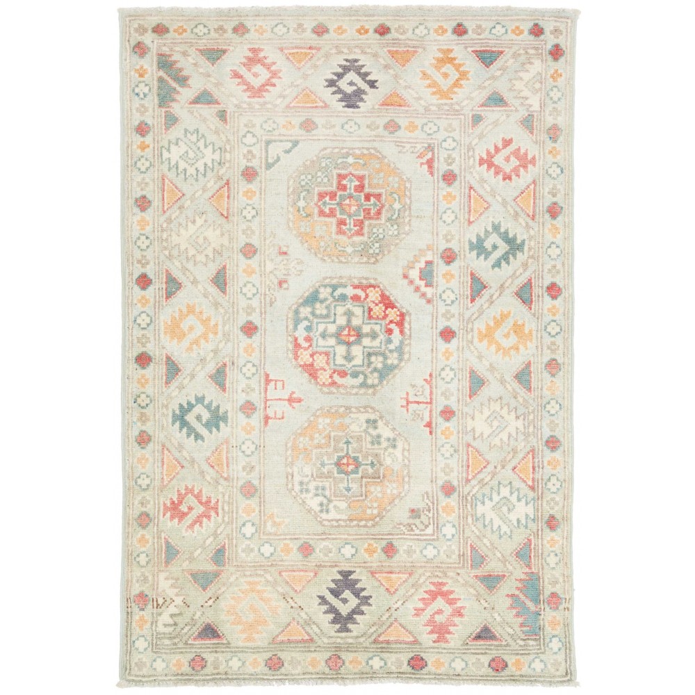 Tappeto Kazak Afghanistan bianco 81x120