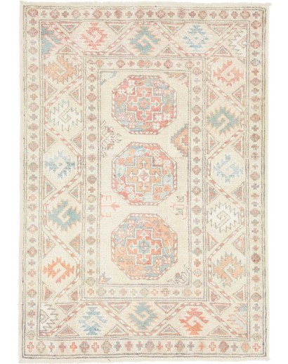 Tappeto Kazak Afghanistan bianco marrone 84x119