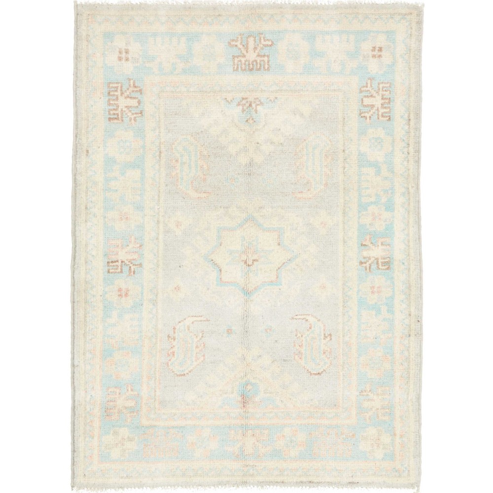 Tappeto Kazak Afghanistan bianco 66x92