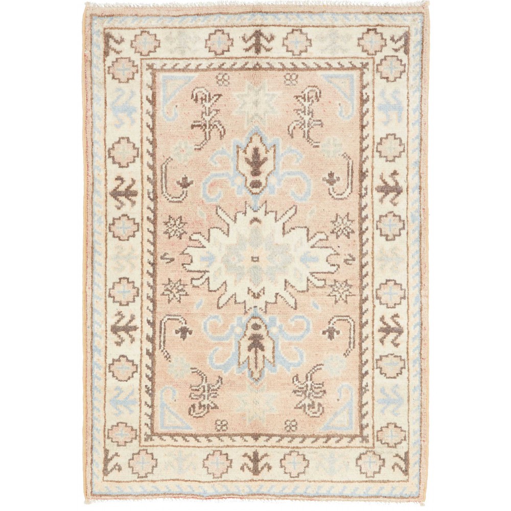 Tappeto Kazak Afghanistan bianco beige 62x89