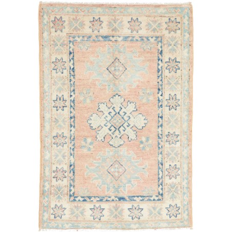 Tappeto Kazak Afghanistan bianco giallo 63x92