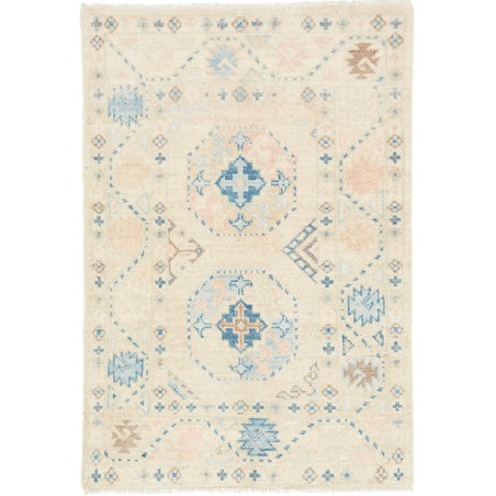 Tappeto Kazak Afghanistan bianco grigio 62x90