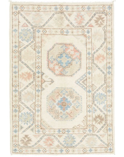 Tappeto Kazak Afghanistan bianco 63x90