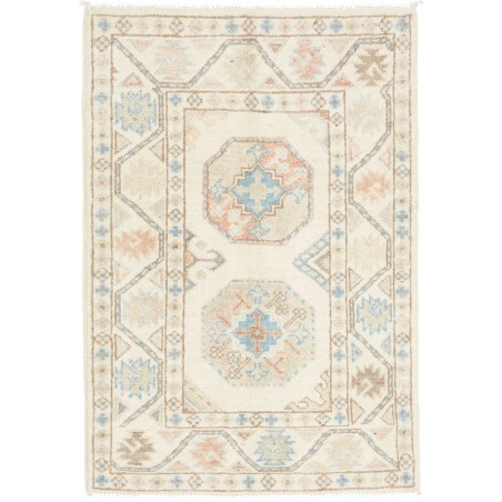 Tappeto Kazak Afghanistan bianco 63x90