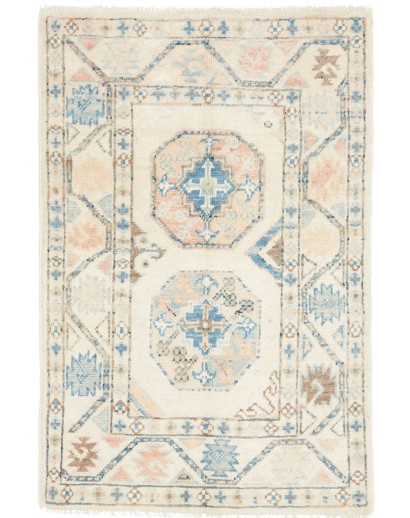 Tappeto Kazak Afghanistan bianco 60x90