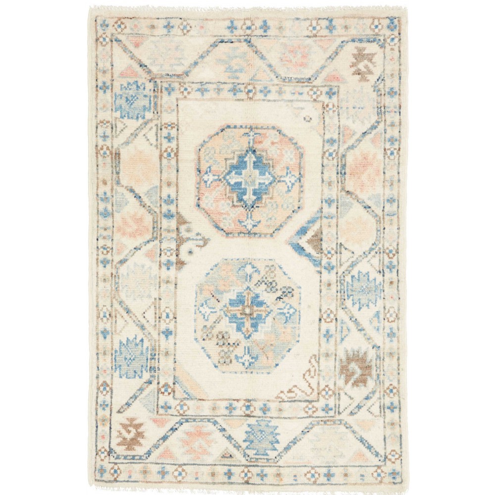Tappeto Kazak Afghanistan bianco 60x90