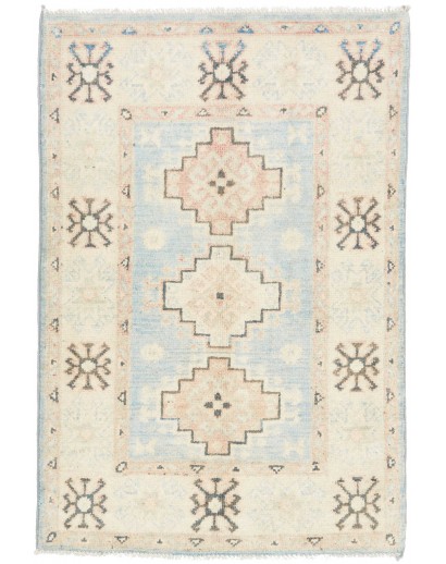Tappeto Kazak Afghanistan bianco 65x94