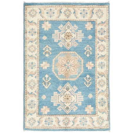 Tappeto Kazak Afghanistan beige azzurro 61x90