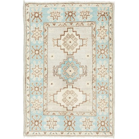 Tappeto Kazak Afghanistan bianco azzurro 63x93