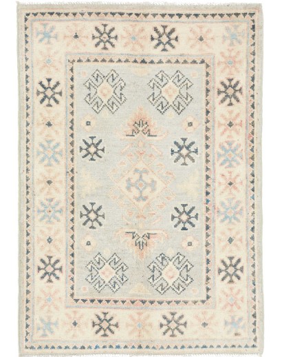 Tappeto Kazak Afghanistan bianco 66x94