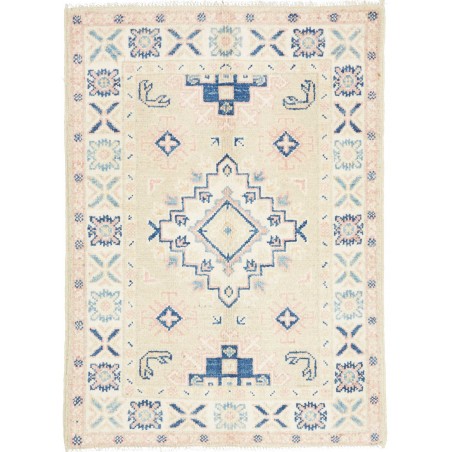 Tappeto Kazak Afghanistan bianco grigio 66x88
