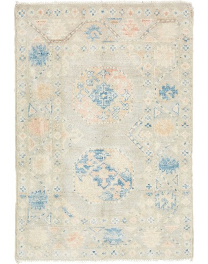 Tappeto Kazak Afghanistan bianco 63x91