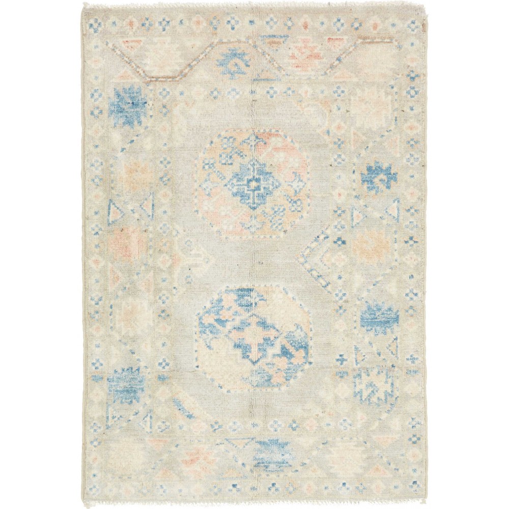 Tappeto Kazak Afghanistan bianco 63x91