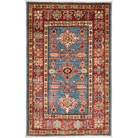 Tappeto Kazak Fine Pakistan bianco grigio 59x96