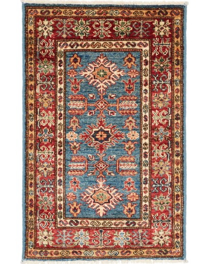 Tappeto Kazak Fine Pakistan bianco grigio 60x95