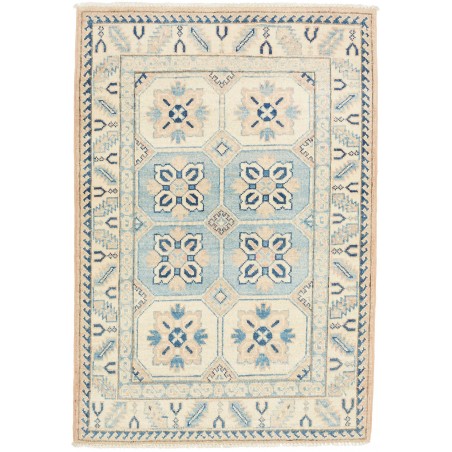 Tappeto Kazak Afghanistan bianco azzurro 82x120