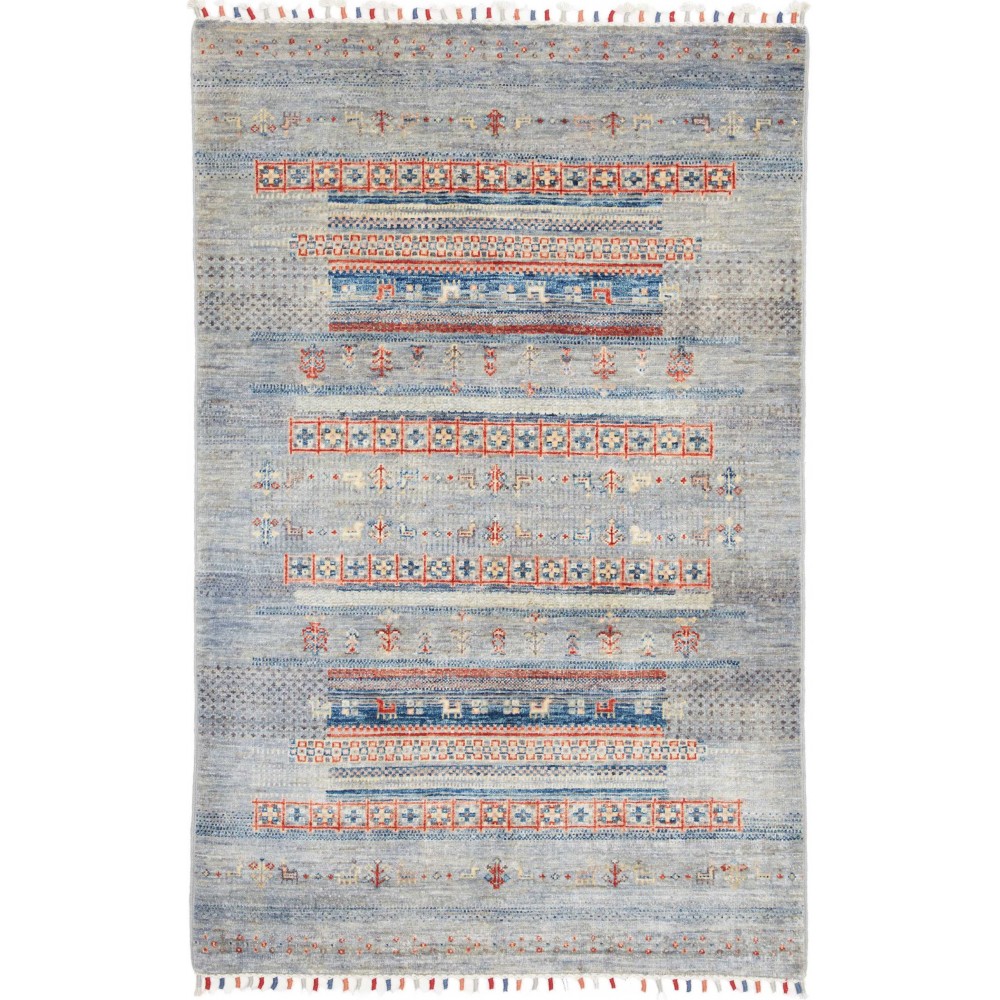 Tappeto Siva Pakistan beige grigio 103x152