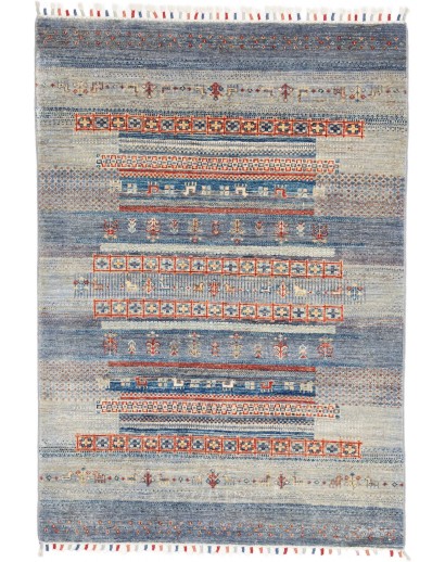 Tappeto Siva Pakistan azzurro 106x148