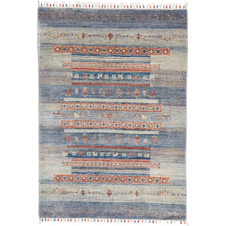 Tappeto Siva Pakistan azzurro 106x148
