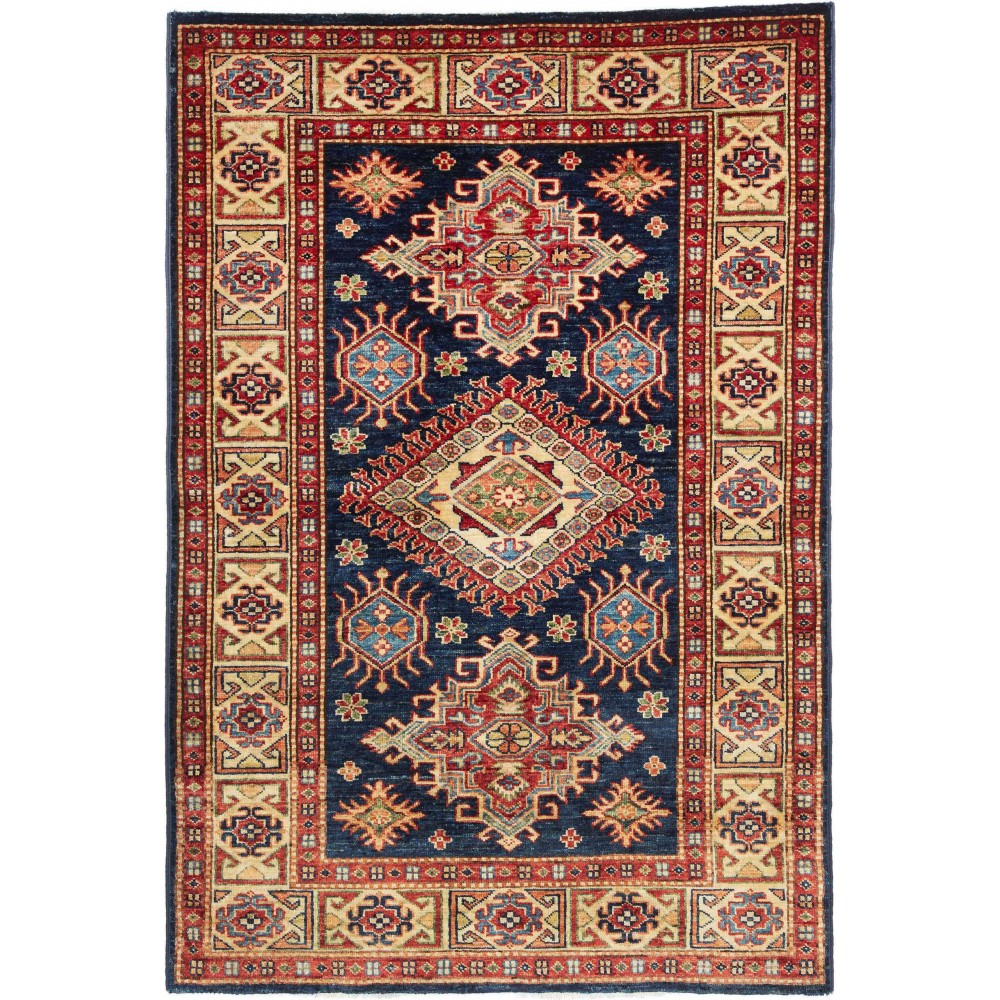 Tappeto Kazak Fine Pakistan marrone giallo 103x150